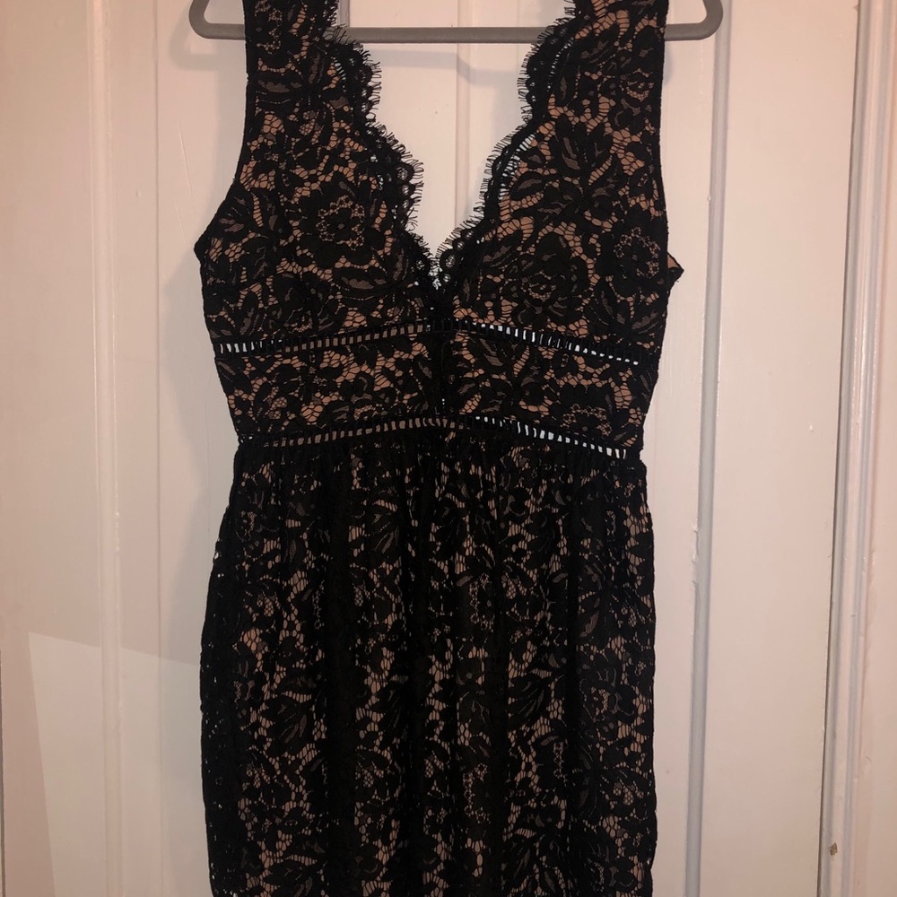 TOBI Lace Low Front and Back Party Dress